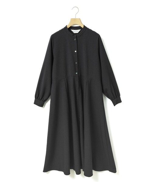 MidiUmi(ミディウミ)の「MidiUmi ウエスト切り替えロングワンピース(ワンピース・レディース・グレー/チャコールグレー/ブラック・FREE)」の2枚目の写真