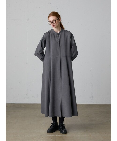 MidiUmi(ミディウミ)の「MidiUmi ウエスト切り替えロングワンピース(ワンピース・レディース・グレー/チャコールグレー/ブラック・FREE)」の12枚目の写真