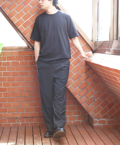 8(eight)(エイト)の「ツータックワイドクロップドスラックス(スラックス・メンズ・ブラック/ネイビー・マルチサイズ)」の10枚目の写真