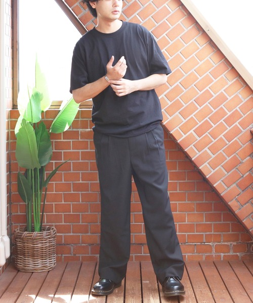 8(eight)(エイト)の「ツータックワイドクロップドスラックス(スラックス・メンズ・ブラック/ネイビー・マルチサイズ)」の11枚目の写真