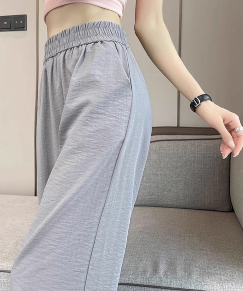 Miniministore(ミニミニストア)の「ジョガーパンツ ウエストゴム 春夏ズボン(スウェットパンツ・レディース・ベージュ/ブラック/グレー・FREE)」の7枚目の写真