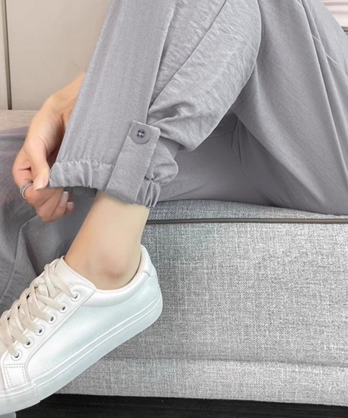 Miniministore(ミニミニストア)の「ジョガーパンツ ウエストゴム 春夏ズボン(スウェットパンツ・レディース・ベージュ/ブラック/グレー・FREE)」の8枚目の写真