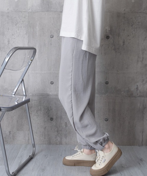 Miniministore(ミニミニストア)の「ジョガーパンツ ウエストゴム 春夏ズボン(スウェットパンツ・レディース・ベージュ/ブラック/グレー・FREE)」の9枚目の写真