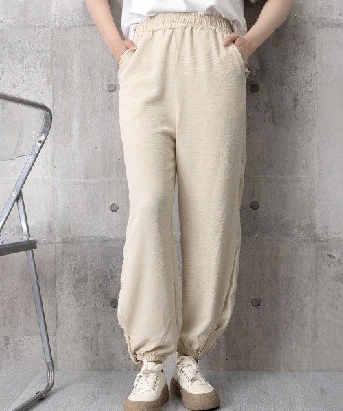 Miniministore(ミニミニストア)の「ジョガーパンツ ウエストゴム 春夏ズボン(スウェットパンツ・レディース・ベージュ/ブラック/グレー・FREE)」の13枚目の写真