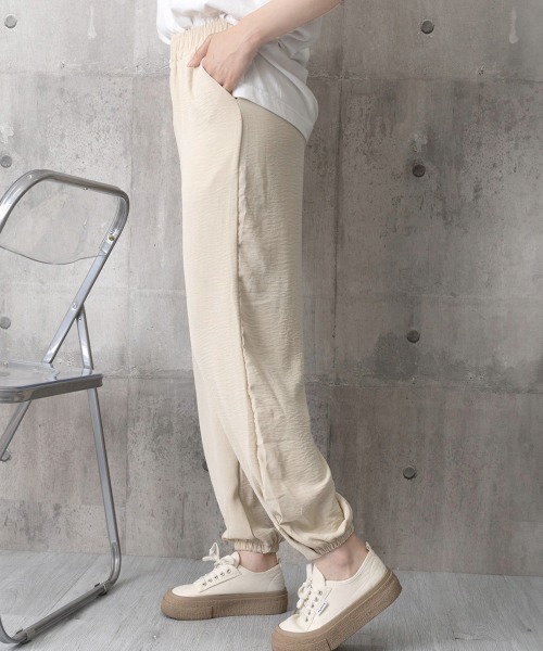 Miniministore(ミニミニストア)の「ジョガーパンツ ウエストゴム 春夏ズボン(スウェットパンツ・レディース・ベージュ/ブラック/グレー・FREE)」の14枚目の写真