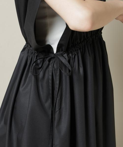 NANO universe（ナノユニバース）の「ドロストギャザードルマンワンピース（ワンピース・レディース・ブラック/ベージュ/ブルー・FREE）」の12枚目の写真