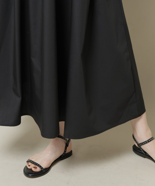 NANO universe（ナノユニバース）の「ドロストギャザードルマンワンピース（ワンピース・レディース・ブラック/ベージュ/ブルー・FREE）」の4枚目の写真