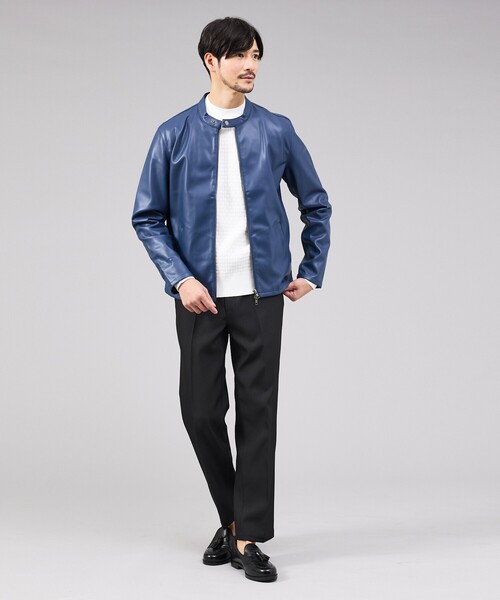 ABAHOUSE GRAY（アバハウスグレイ）の「【ハイストレッチ】ブロックチェック ジャガード モックネックニット（ニット/セーター・メンズ・グレイッシュベージュ/モカ/ネイビー/ブラック/ホワイト・46/48/50）」の15枚目の写真