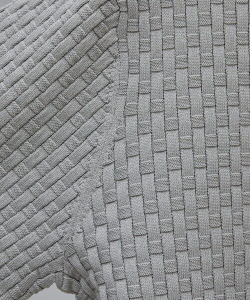 ABAHOUSE GRAY（アバハウスグレイ）の「【ハイストレッチ】ブロックチェック ジャガード モックネックニット（ニット/セーター・メンズ・グレイッシュベージュ/モカ/ネイビー/ブラック/ホワイト・46/48/50）」の16枚目の写真