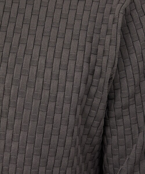 ABAHOUSE GRAY(アバハウスグレイ)の「【ハイストレッチ】ブロック ジャガード モックネックニット(ニット/セーター・メンズ・グレイッシュベージュ/モカ/ネイビー/ブラック/ホワイト/ブルー/パープル・46/48/50)」の11枚目の写真