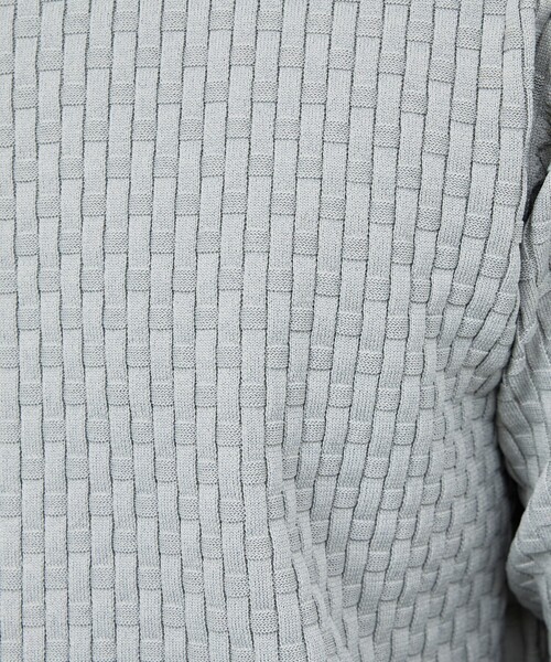 ABAHOUSE GRAY(アバハウスグレイ)の「【ハイストレッチ】ブロック ジャガード モックネックニット(ニット/セーター・メンズ・グレイッシュベージュ/モカ/ネイビー/ブラック/ホワイト/ブルー/パープル・46/48/50)」の20枚目の写真