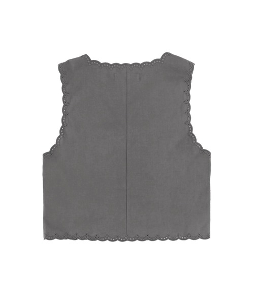 ALEXIA STAM（アリシアスタン）の「Embroidery Sleeveless Blouse /刺繍ノースリーブブラウス（シャツ/ブラウス・レディース・チャコールグレー/ピンク/ホワイト・FREE）」の12枚目の写真