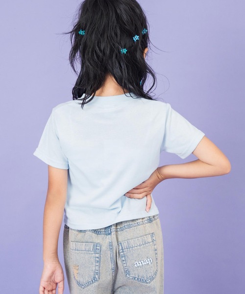 ANAP kids（アナップキッズ）の「スタジアム ロゴ プリント Tシャツ（Tシャツ/カットソー・キッズ・ホワイト/ネイビー/サックスブルー・110cm/120cm/130cm）」の15枚目の写真