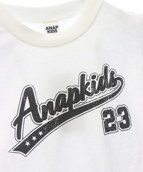 ANAP kids（アナップキッズ）の「スタジアム ロゴ プリント Tシャツ（Tシャツ/カットソー・キッズ・ホワイト/ネイビー/サックスブルー・110cm/120cm/130cm）」の20枚目の写真