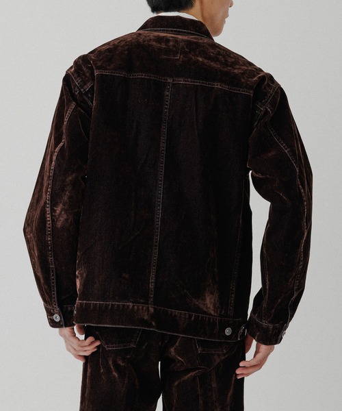 ADAM ET ROPE'（アダムエロペ）の「【ISKO】フロッキー デニムジャケット / ADAM ET ROPE' JEANS -PERS-（デニムジャケット・メンズ・ブラウン系その他/ブラック系その他・M/L）」の3枚目の写真