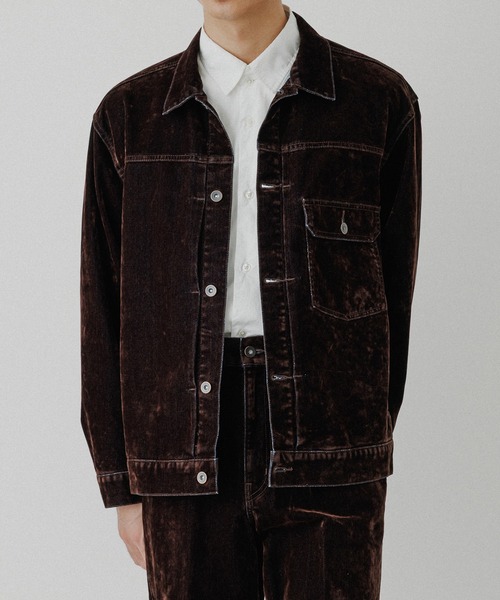 ADAM ET ROPE' ジャケット ISKO】フロッキー デニムジャケット / ADAM ET ROPE' JEANS -PERS