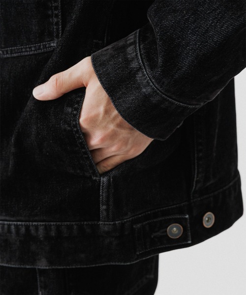 ADAM ET ROPE'（アダムエロペ）の「【ISKO】フロッキー デニムジャケット / ADAM ET ROPE' JEANS -PERS-（デニムジャケット・メンズ・ブラウン系その他/ブラック系その他・M/L）」の15枚目の写真