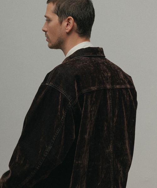 ADAM ET ROPE'（アダムエロペ）の「【ISKO】フロッキー デニムジャケット / ADAM ET ROPE' JEANS -PERS-（デニムジャケット・メンズ・ブラウン系その他/ブラック系その他・M/L）」の19枚目の写真