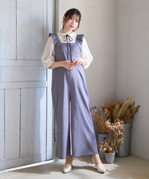 ほたて様　おまとめ　Rose Tiara フリルカーディガン　サロペット 手洗いOK】フリルサロペット（サロペット/オーバーオール）｜Rose