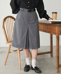 ブラッシュドピーチフロントタックバミューダパンツ