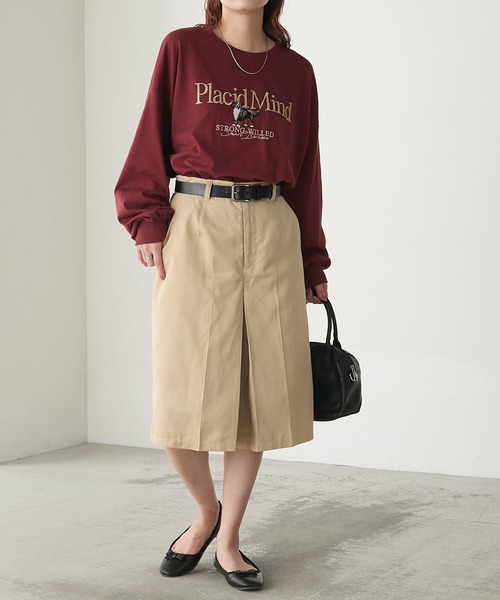BONLECILL(ボンルシール)の「ブラッシュドピーチフロントタックバミューダパンツ(その他パンツ・レディース・チャコールグレー/ブラック/ベージュ/ブラウン・L/M)」の11枚目の写真