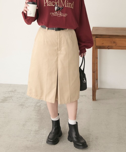 BONLECILL(ボンルシール)の「ブラッシュドピーチフロントタックバミューダパンツ(その他パンツ・レディース・チャコールグレー/ブラック/ベージュ/ブラウン・L/M)」の13枚目の写真