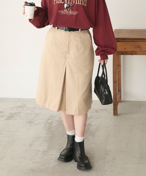 BONLECILL(ボンルシール)の「ブラッシュドピーチフロントタックバミューダパンツ(その他パンツ・レディース・チャコールグレー/ブラック/ベージュ/ブラウン・L/M)」の14枚目の写真