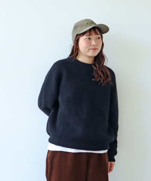 PAR ICI（パーリッシィ）の「BRITISH WOOL 片畦ニットプルオーバー（ニット/セーター・レディース・ホワイト/ブルー/グリーン/オレンジ/ネイビー/ブルー系その他・FREE）」の4枚目の写真