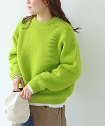PAR ICI | BRITISH WOOL 片畦ニットプルオーバー(ニット/セーター)