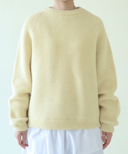 PAR ICI（パーリッシィ）の「BRITISH WOOL 片畦ニットプルオーバー（ニット/セーター・レディース・ホワイト/ブルー/グリーン/オレンジ/ネイビー/ブルー系その他・FREE）」の22枚目の写真