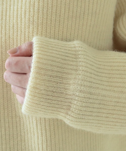 PAR ICI（パーリッシィ）の「BRITISH WOOL 片畦ニットプルオーバー（ニット/セーター・レディース・ホワイト/ブルー/グリーン/オレンジ/ネイビー/ブルー系その他・FREE）」の18枚目の写真