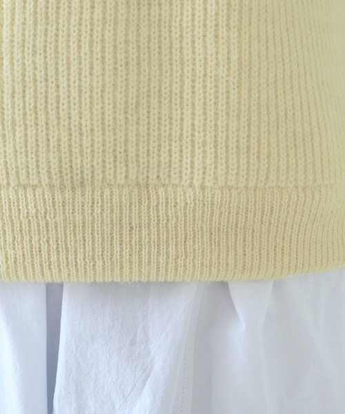 PAR ICI（パーリッシィ）の「BRITISH WOOL 片畦ニットプルオーバー（ニット/セーター・レディース・ホワイト/ブルー/グリーン/オレンジ/ネイビー/ブルー系その他・FREE）」の19枚目の写真