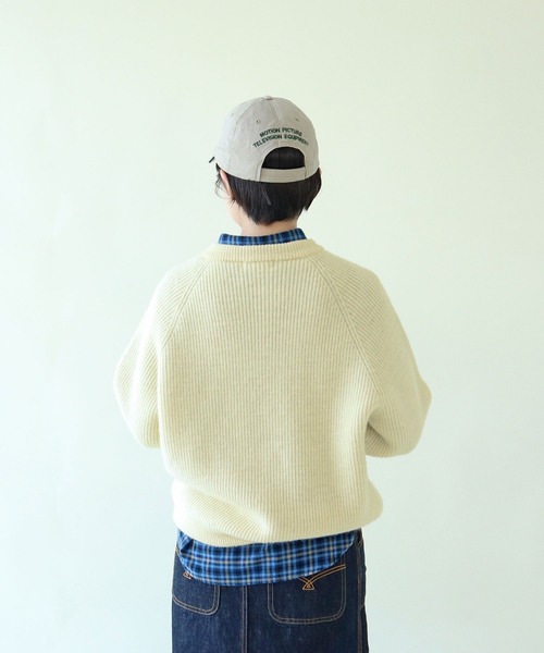 PAR ICI（パーリッシィ）の「BRITISH WOOL 片畦ニットプルオーバー（ニット/セーター・レディース・ホワイト/ブルー/グリーン/オレンジ/ネイビー/ブルー系その他・FREE）」の7枚目の写真