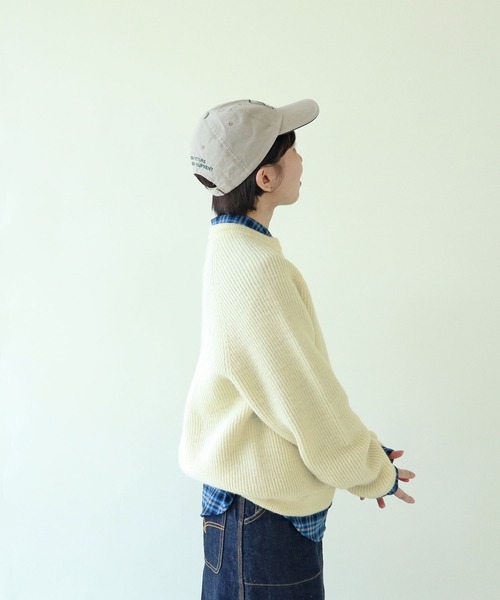 PAR ICI（パーリッシィ）の「BRITISH WOOL 片畦ニットプルオーバー（ニット/セーター・レディース・ホワイト/ブルー/グリーン/オレンジ/ネイビー/ブルー系その他・FREE）」の8枚目の写真