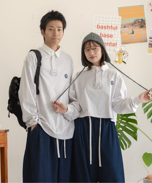 bashful base Oriental(バッシュフルベースオリエンタル)の「【bbO】ロゴオーバーポロシャツ(ポロシャツ・メンズ・ライトグレー/ネイビー/ワイン・LARGE/MEDIUM)」の4枚目の写真