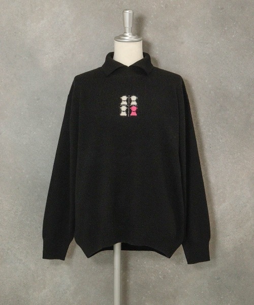 STUDIO PICONE（スタジオピッコーネ）の「カシミヤ100％襟付きニット（ニット/セーター・レディース・ブルー/ブラック/ピンク/イエロー・M/L）」の19枚目の写真