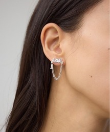 ロゴチェーンピアス