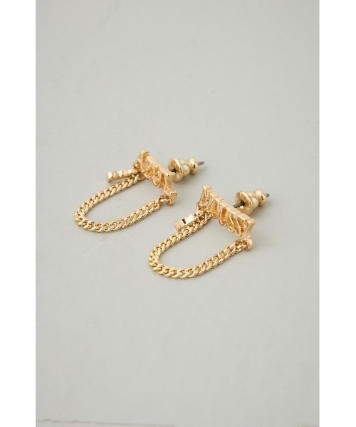 AZUL by moussy(アズールバイマウジー)の「ロゴチェーンピアス(ピアス(両耳用)・レディース・シルバー/ゴールド系その他・FREE)」の13枚目の写真