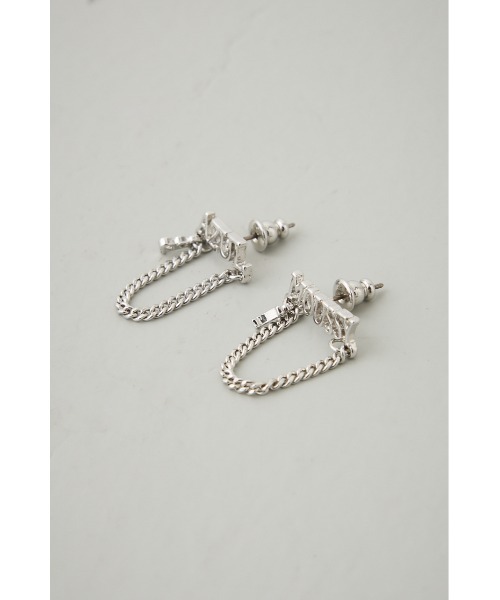 AZUL by moussy(アズールバイマウジー)の「ロゴチェーンピアス(ピアス(両耳用)・レディース・シルバー/ゴールド系その他・FREE)」の7枚目の写真