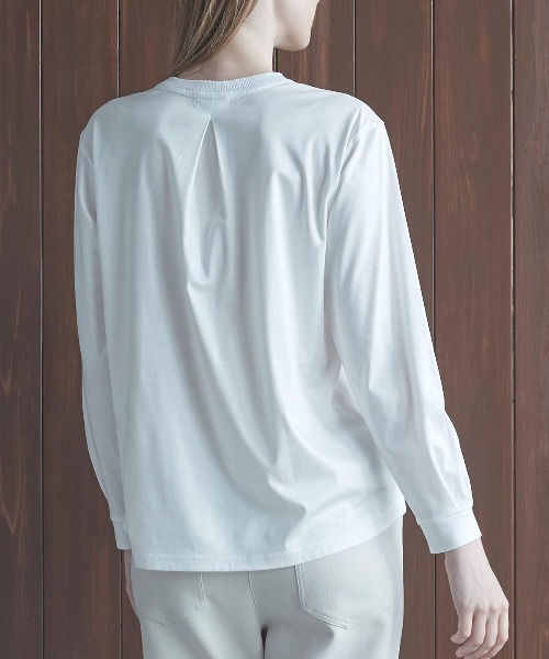 STUDIO PICONE(スタジオピッコーネ)の「コットン混刺繍冷感プルオーバー(Tシャツ/カットソー・レディース・ブラック/ライトオレンジ系/イエロー/ホワイト・M/L/LL)」の15枚目の写真