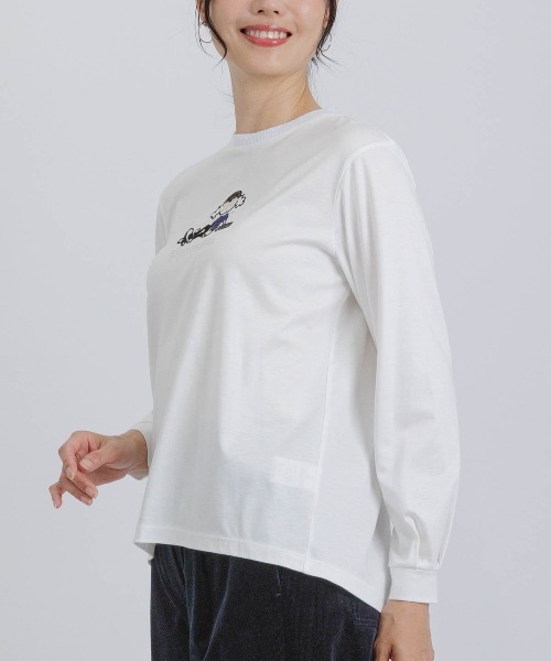 STUDIO PICONE(スタジオピッコーネ)の「コットン混刺繍冷感プルオーバー(Tシャツ/カットソー・レディース・ブラック/ライトオレンジ系/イエロー/ホワイト・M/L/LL)」の21枚目の写真
