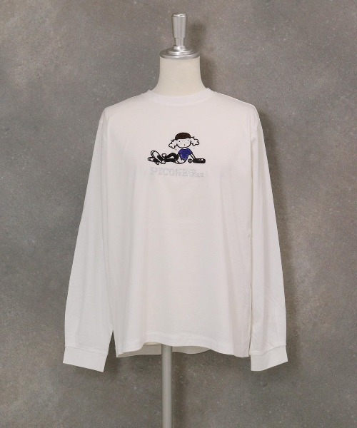STUDIO PICONE(スタジオピッコーネ)の「コットン混刺繍冷感プルオーバー(Tシャツ/カットソー・レディース・ブラック/ライトオレンジ系/イエロー/ホワイト・M/L/LL)」の8枚目の写真