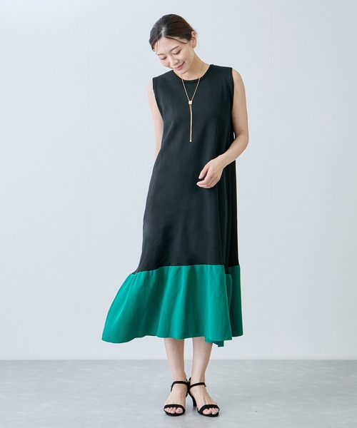 Jayro(ジャイロ)の「裾配色ニットワンピース(ワンピース・レディース・ダークブラウン/ベージュ/ブラック・M)」の18枚目の写真