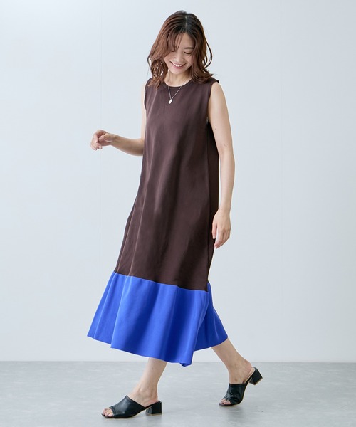 Jayro(ジャイロ)の「裾配色ニットワンピース(ワンピース・レディース・ダークブラウン/ベージュ/ブラック・M)」の11枚目の写真
