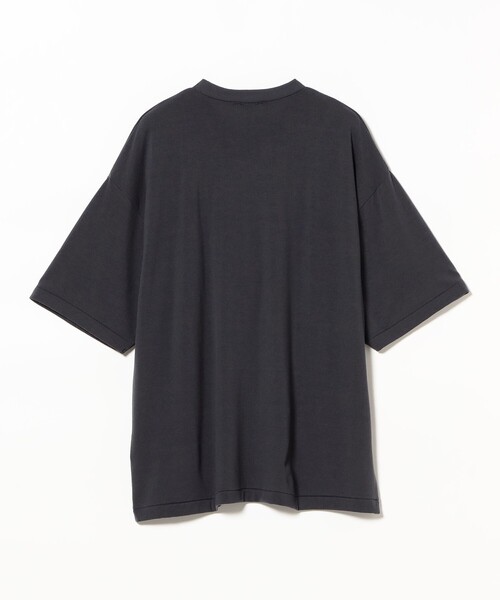 BEAMS F ニットポロシャツ 半袖 ネイビー 紺 ビームスエフ コットン ウール ショートスリーブ クルーネック コンフォートフィット T