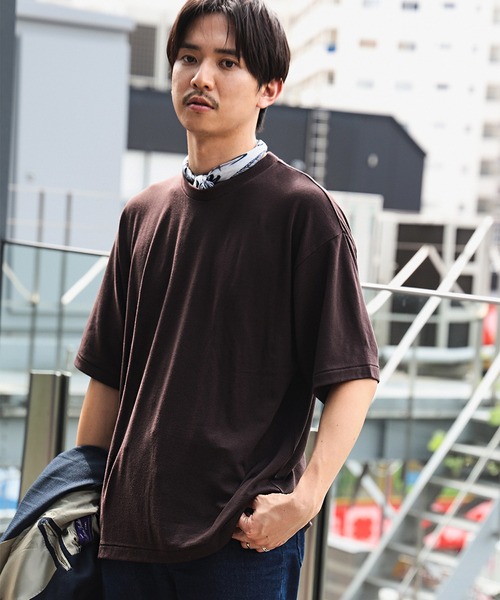 BEAMS F（ビームスエフ）の「ウール ショートスリーブ クルーネック コンフォートフィット Tシャツ（Tシャツ/カットソー・メンズ・ブラウン/チャコールグレー/ブラック・M/XL/L/S）」の2枚目の写真