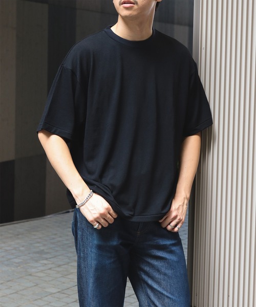 BEAMS F（ビームスエフ）の「ウール ショートスリーブ クルーネック コンフォートフィット Tシャツ（Tシャツ/カットソー・メンズ・ブラウン/チャコールグレー/ブラック・M/XL/L/S）」の3枚目の写真