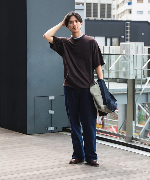 BEAMS F（ビームスエフ）の「ウール ショートスリーブ クルーネック コンフォートフィット Tシャツ（Tシャツ/カットソー・メンズ・ブラウン/チャコールグレー/ブラック・M/XL/L/S）」の5枚目の写真