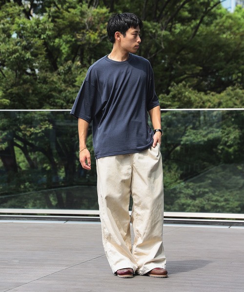 BEAMS F（ビームスエフ）の「ウール ショートスリーブ クルーネック コンフォートフィット Tシャツ（Tシャツ/カットソー・メンズ・ブラウン/チャコールグレー/ブラック・M/XL/L/S）」の8枚目の写真