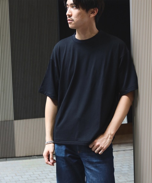 BEAMS F（ビームスエフ）の「ウール ショートスリーブ クルーネック コンフォートフィット Tシャツ（Tシャツ/カットソー・メンズ・ブラウン/チャコールグレー/ブラック・M/XL/L/S）」の10枚目の写真